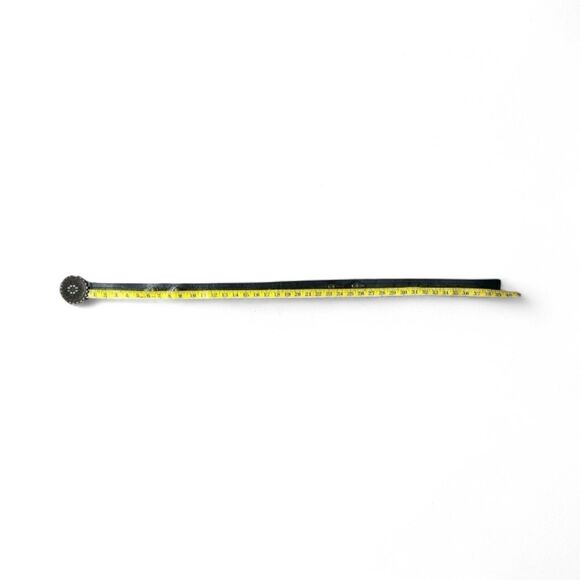 Vtg Roberto Cavalli Ittierre Italian Dark Brown Leather Belt w Rhinestone Buckle - Picture 9 of 11